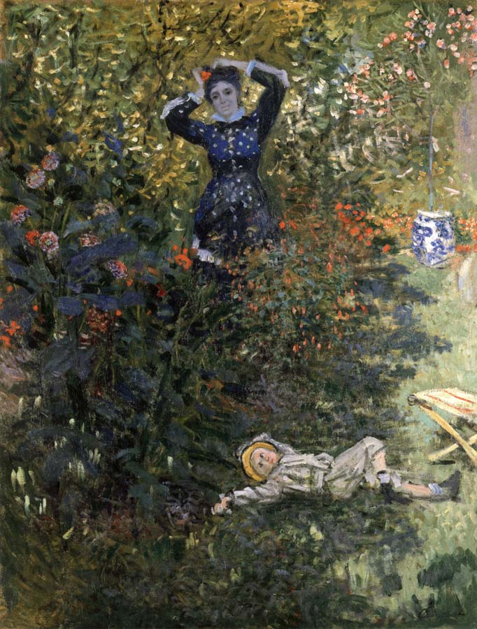 Claude Monet Camille and Jean Monet in the Garden at Argenteuil